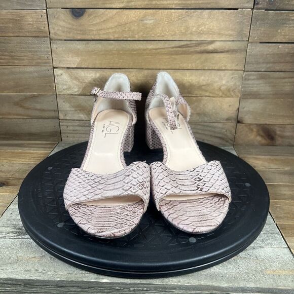 AGL Womens Sz EUR 39.5 US 9.5 Attilio Giusti Leombruni Snake Leather Sandal - Picture 2 of 10